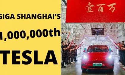 Tesla Posts The Image of Giga Shanghai's 1,000,000th EV on its Instagram