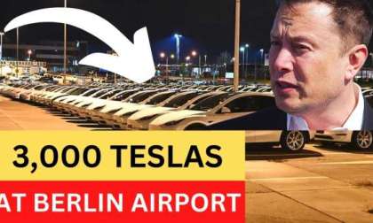 Tesla Parks 3,000 Model Ys at BER Airport Because Giga Berlin Can't Hold Them